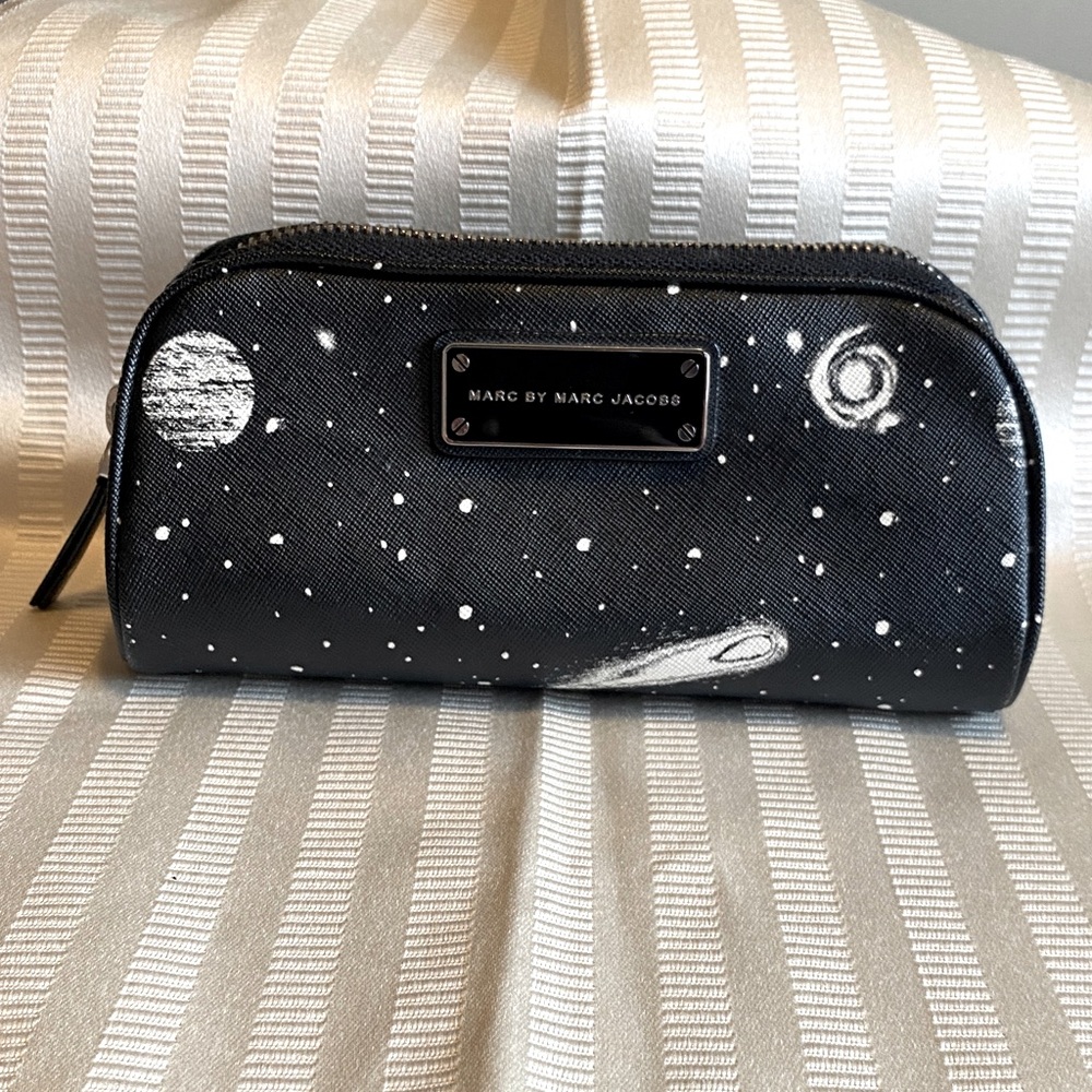 Marc by Marc Jacobs Celestial Black Space Cosmetic Bag / Zip Pouch